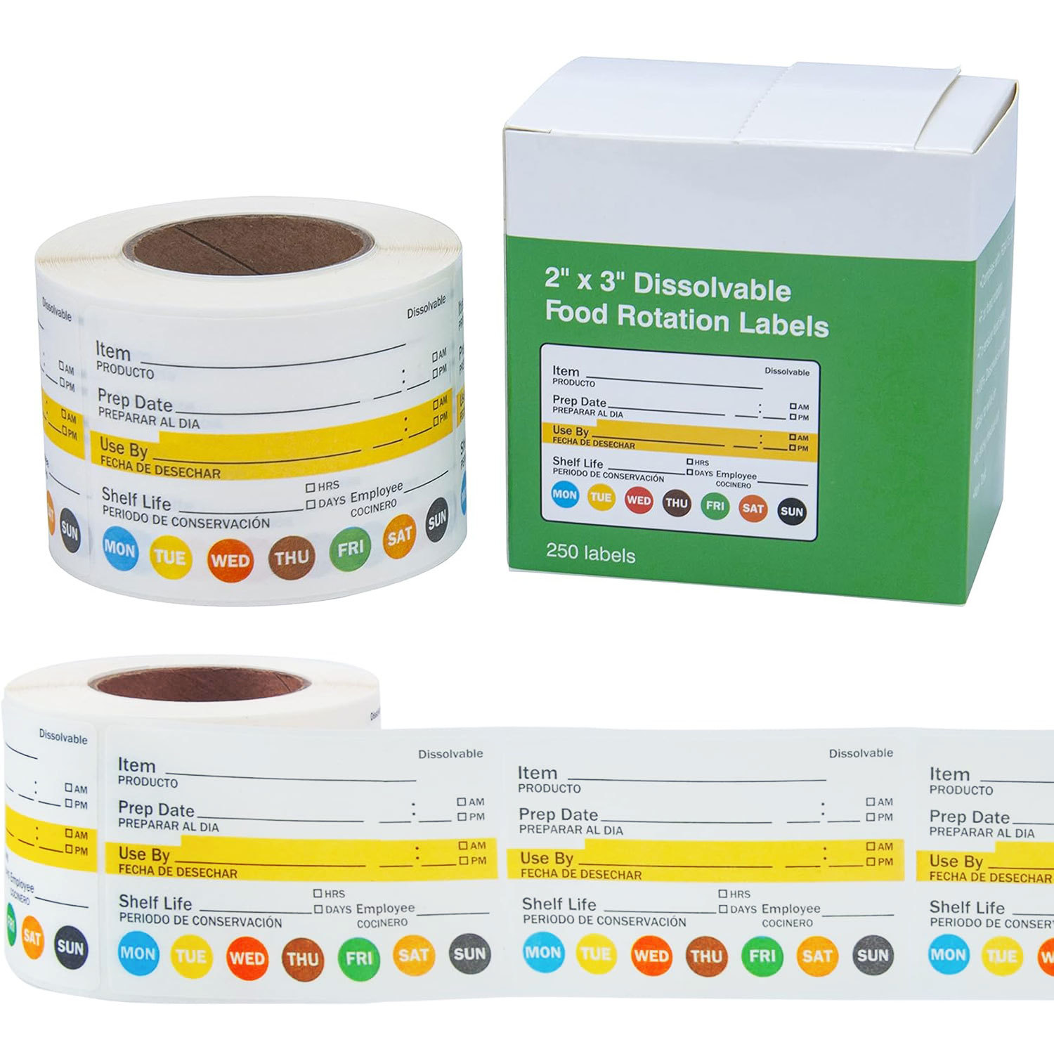 250 قطعة/لفة ملصقات تواريخ الط - مراجعة Food Storage Labels وسعره