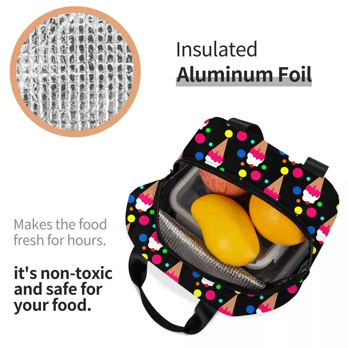 حقيبة غداء محمولة ملونة مع عاز - مراجعة Food Storage Bag وسعره